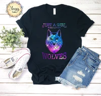girl who loves wolves shirt wolf shirt wolf artoversized t shirt for men