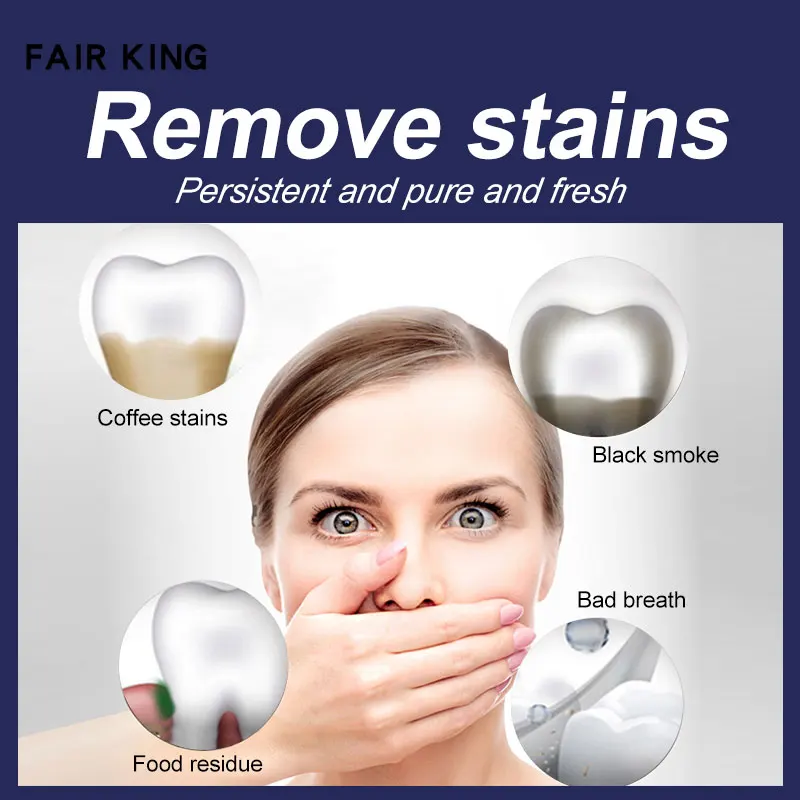 FAIR KING tea Отбеливание зубов Гигиена полости рта эссенция Чистящая сыворотка Удаляет налет пятна Отбеливание зубов стоматологические инструменты зубная паста