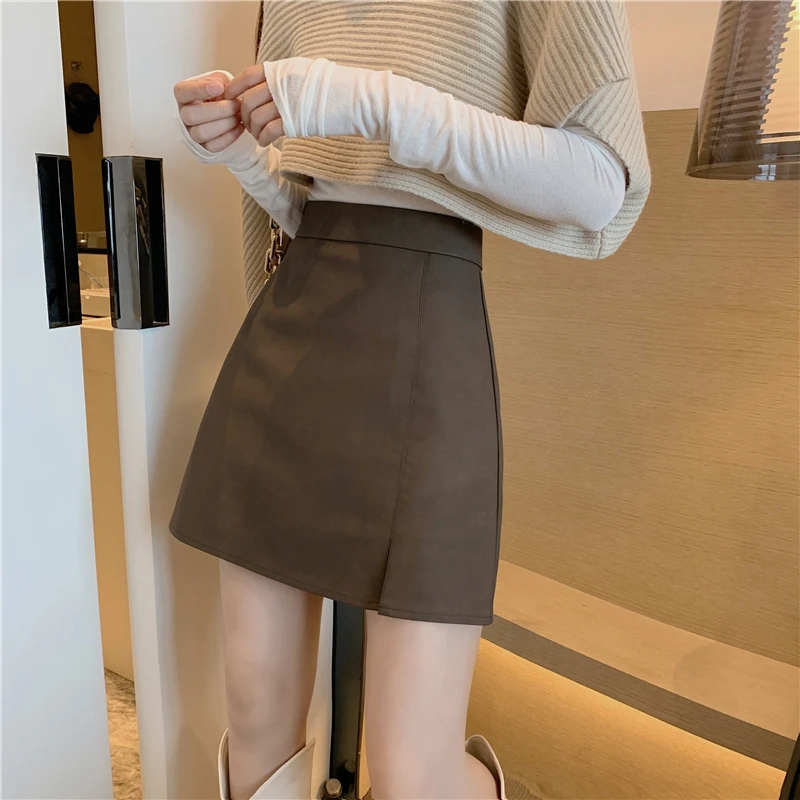 Чехол бумажник из искусственной кожи с мини юбки со складками женские Разделение