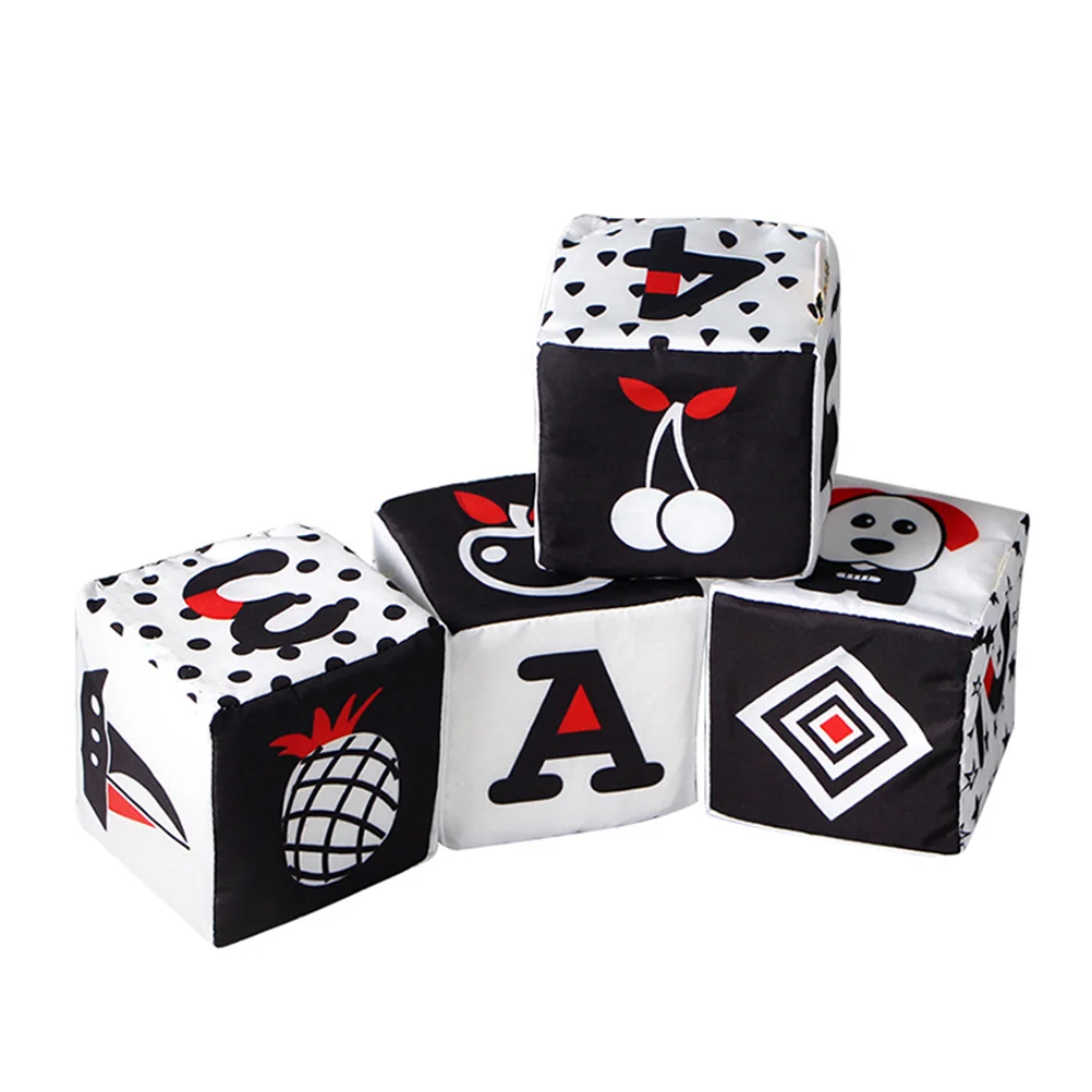 

4pcs Baby Cube Blocks Building Stacker Early Education Plaything Dice Blocks