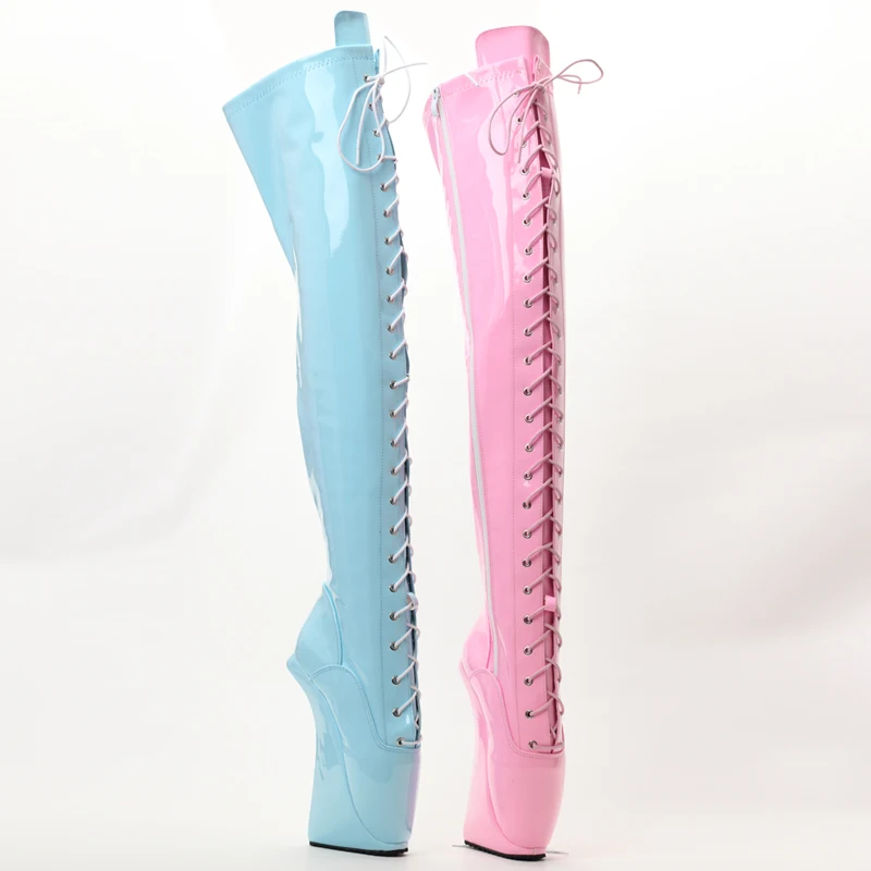 Сапоги-чулки женские на очень высоком каблуке 18 см/7 дюймов | Обувь