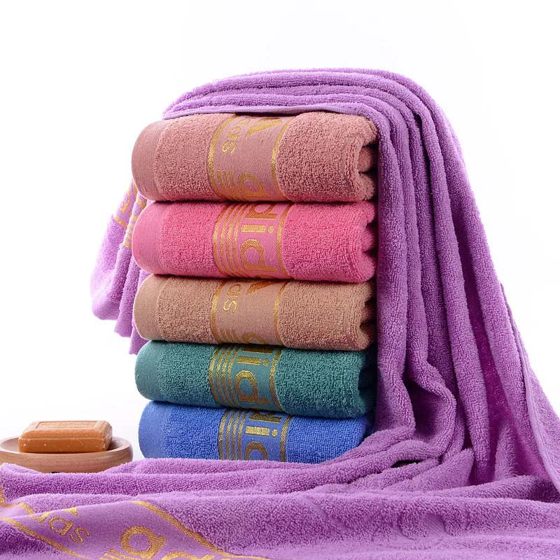 

Cross Border Manufacturers Direct Selling Wholesale Pure Cotton Thickened Extra-large Foreign Trade Bath Towel Export Import Sup
