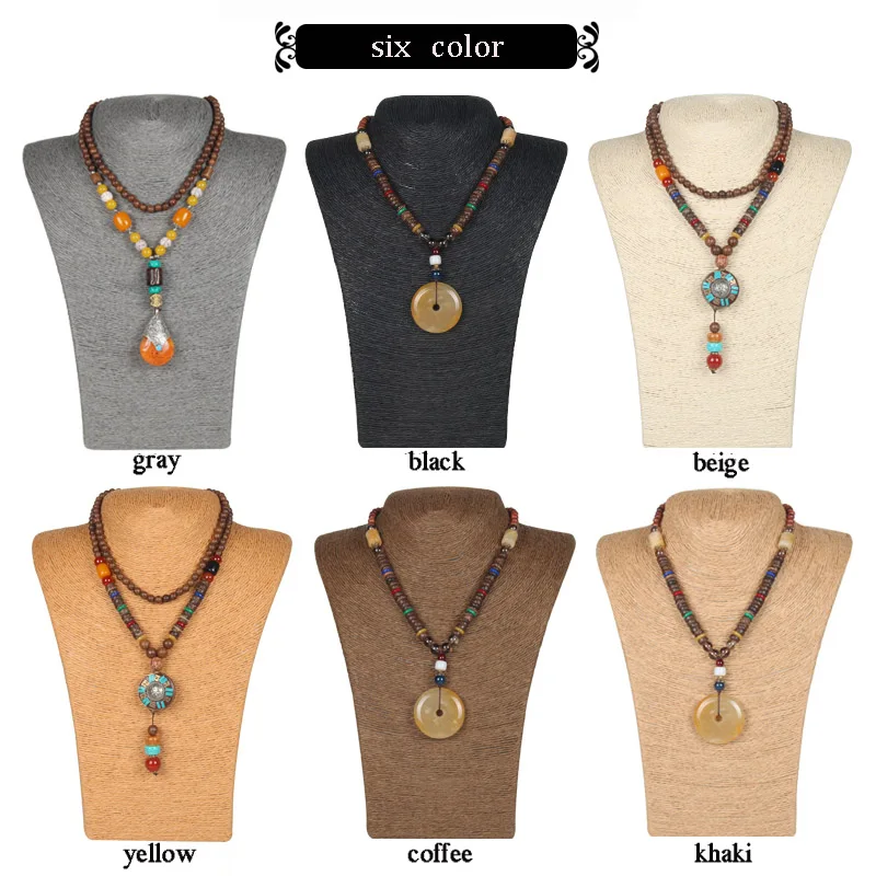 

S/M/L 6 Colors Woman Rope Mannequin Necklaces Bust Stand Bust Jewelry Display Stand Shelf Holder L23*W13*H36cm Wholesale Price