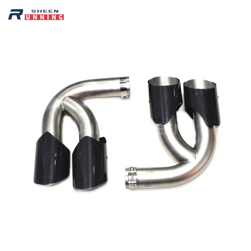 

Real Carbon Fiber GTS Style Tail Exhaust Tips Muffler Pipe for Porsche Cayenne 2018-2020 Year Cayenne Stainless Steel Muffler