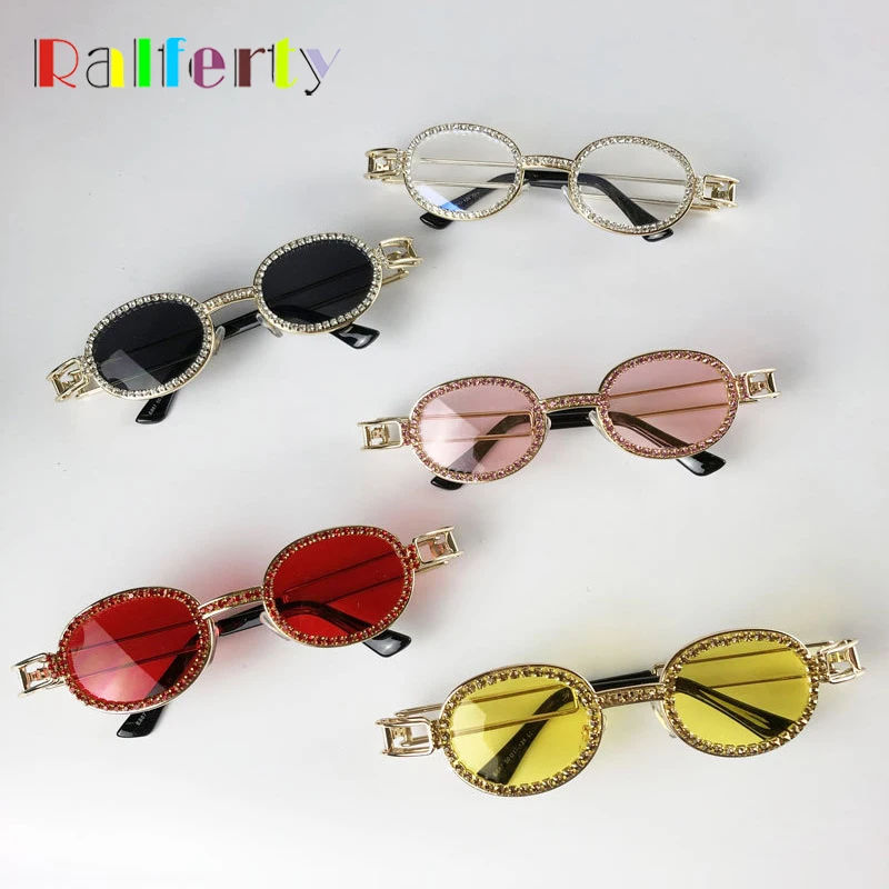 Ralferty Роскошные Овальные Солнцезащитные очки женские винтажные солнцезащитные в