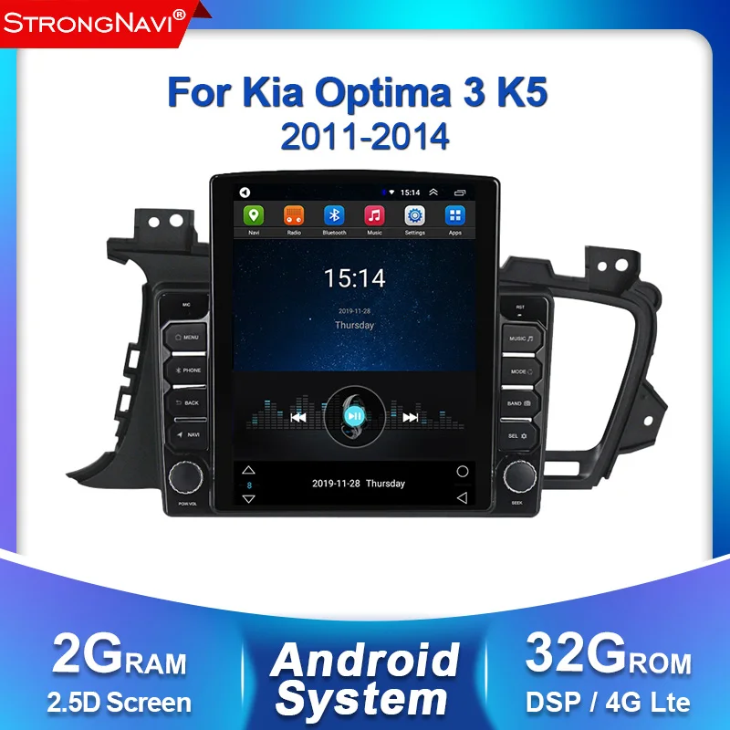 Автомобильный радиоприемник Tesla с экраном 9 7 дюйма 2din Android для Kia Optima 3 K5 2011 2014