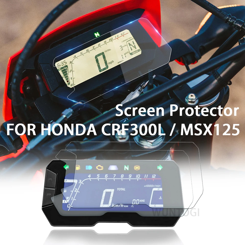 

Fit For Honda CRF300L CRF 330L Rally MSX125 MSX 125 2021 Motorcycle Screen Protector Scratch Cluster Screen Dashboard Protection