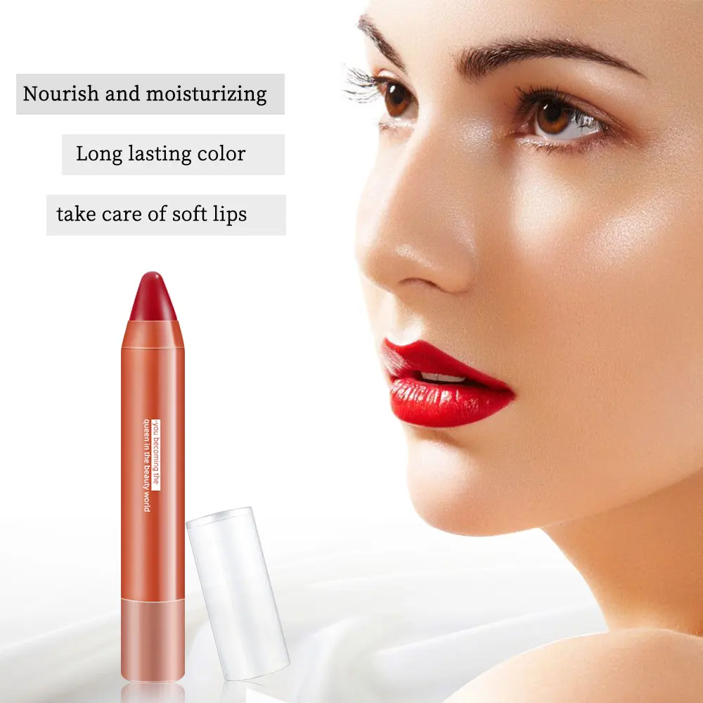 Матовая помада-Карандаш Макияж долговечная Водонепроницаемая бархатная губная