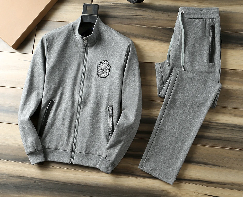 

FAKUNTN Snake skin Sportswear men 2020 winter thick new Casual England cotton fashion embroidery Comfortable