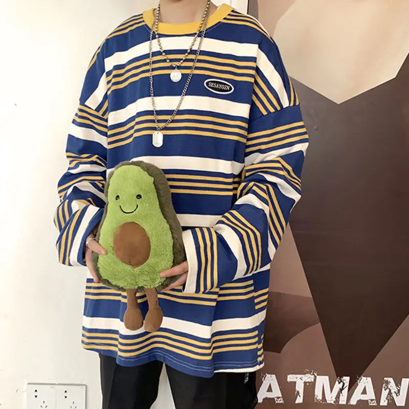 Футболка в гонконгском стиле с длинными рукавами Мужская весенне-осенняя