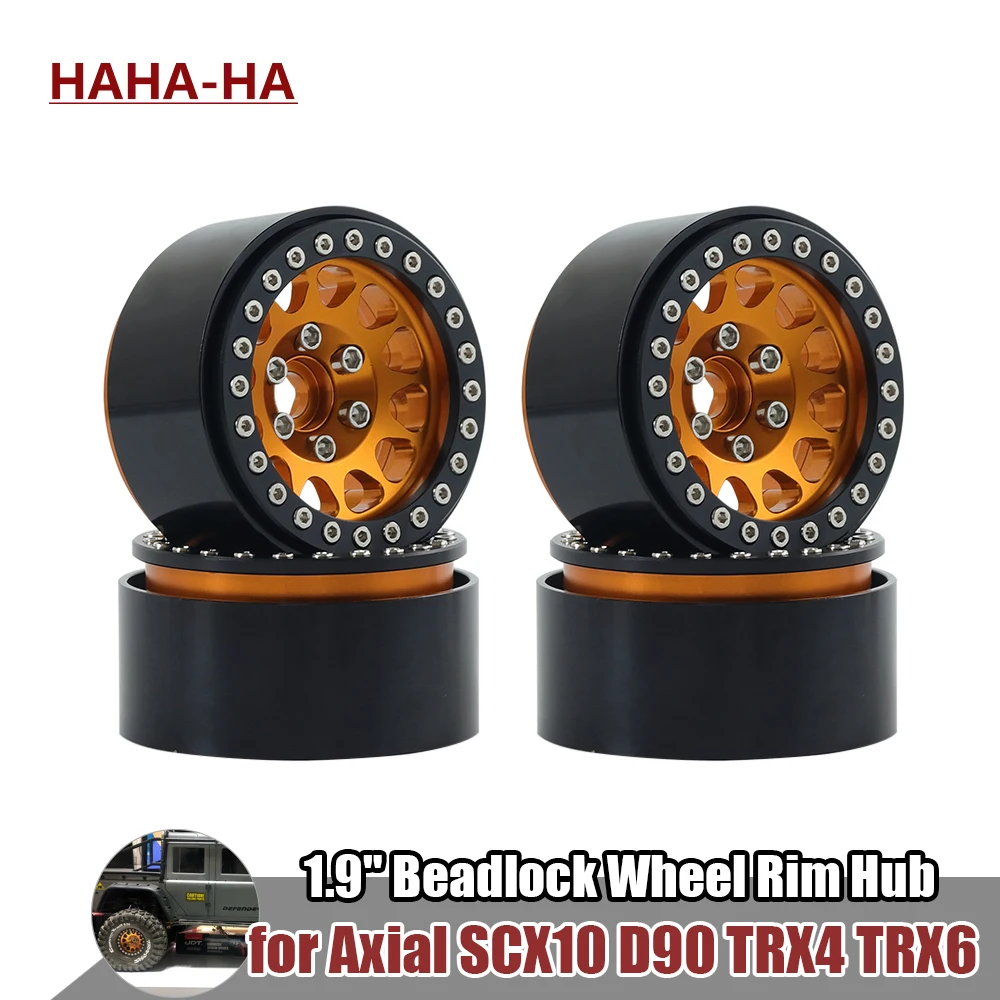 

RC Car Metal 1.9" Beadlock Wheel Rim Hub for 1/10 RC Crawler TRX4 TRX6 Axial SCX10 D90 RGT 86100 Hsp Tamiya HPI