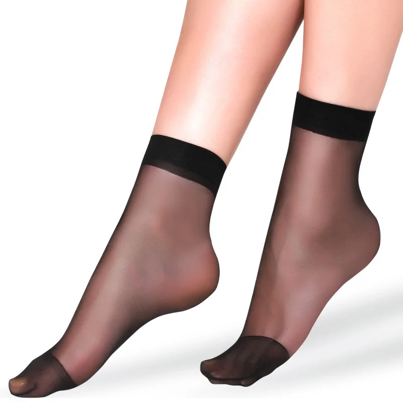 Женские летние носки ультратонкие женские с кристаллами 10 пар/лот VKMONY | Женская