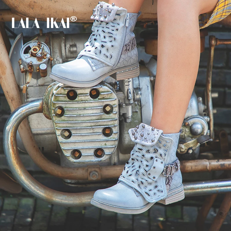 Женские ботильоны из искусственной кожи LALA IKAI Зимние в западном стиле с
