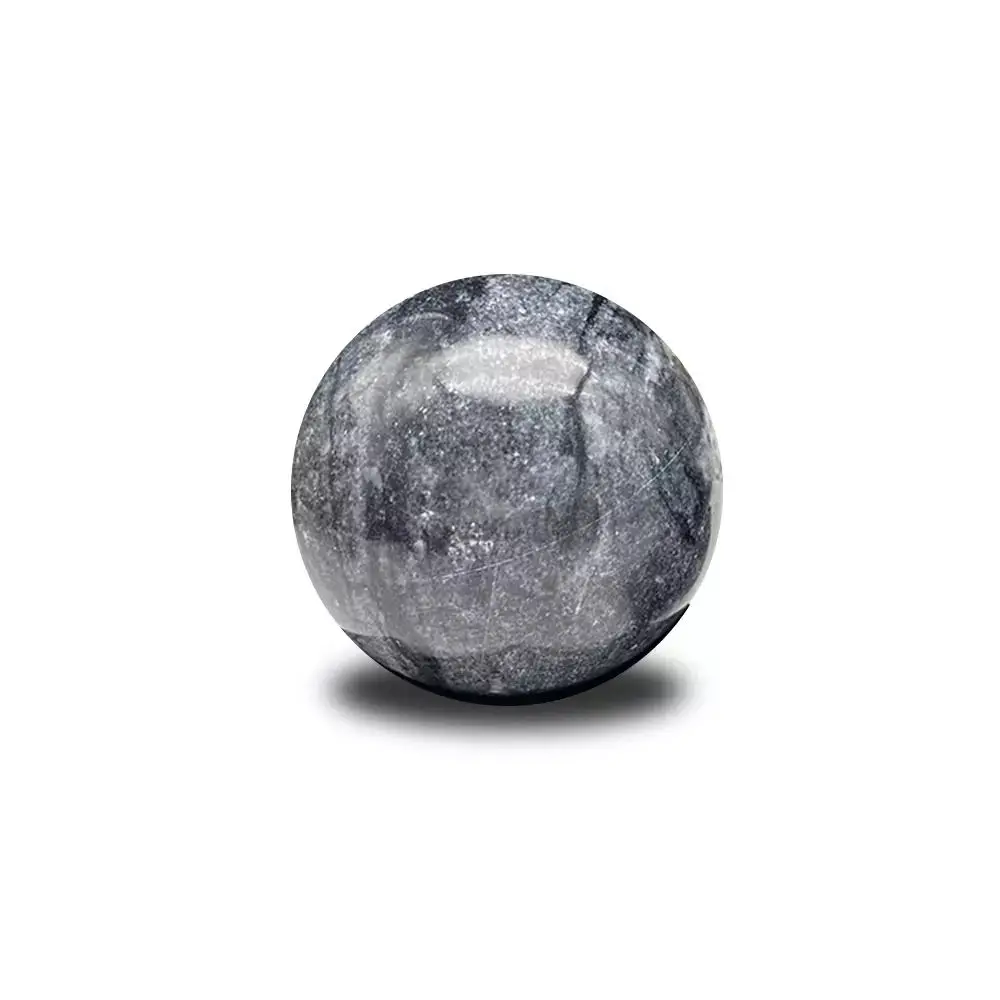 

MOKAGY Natural Black Jasper Crystal Quartz Sphere 50mm Stone Ball 1pc