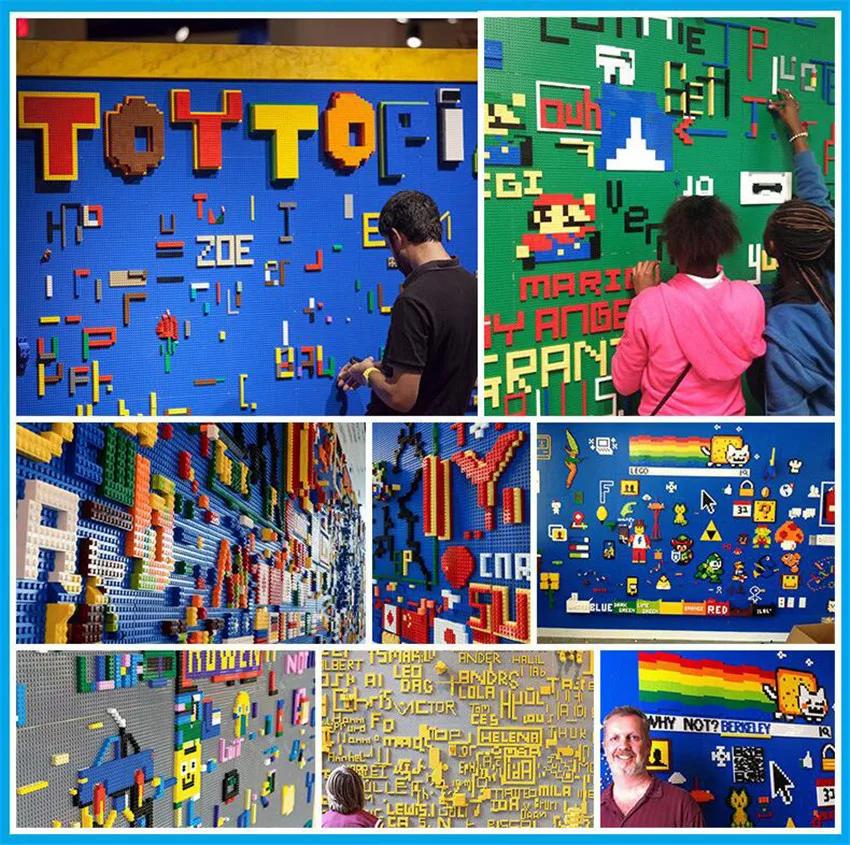 

50*50 Dots Base Plate Lepinblocks Building Blocks Wall DIY BasePlate 40*40cm Small Bricks Toys for Children Compatible Legoed