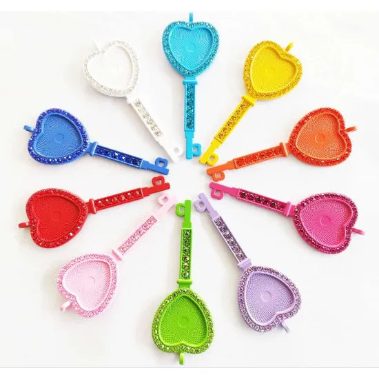 

50PCS Heart shaped key tray in 25mm for women DIY Necklace Crafts T31