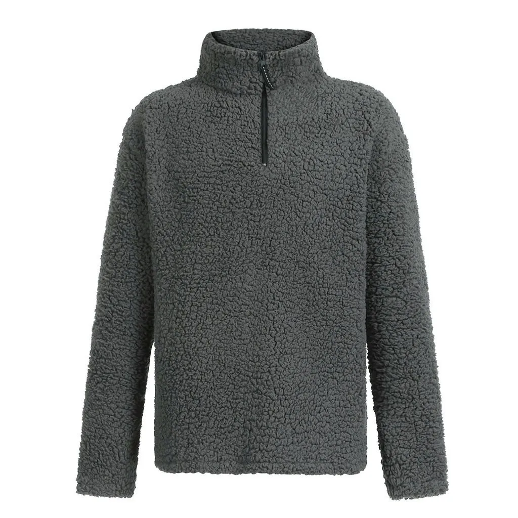 2019 мужской осенний и зимний Повседневный однотонный плотный свитер с воротником