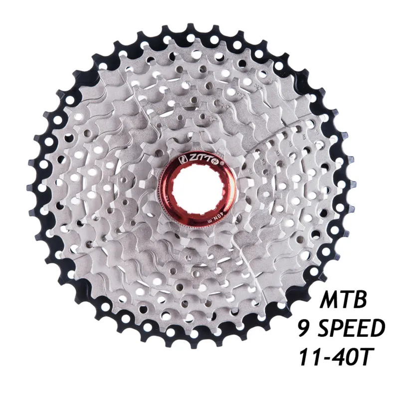 

Mountain Bike MTB Bicycle Cassette Flywheel ZTTO New 9 Speed Cassette 11-40 T Wide Ratio Freewheel Sprocket Bicycle Parts