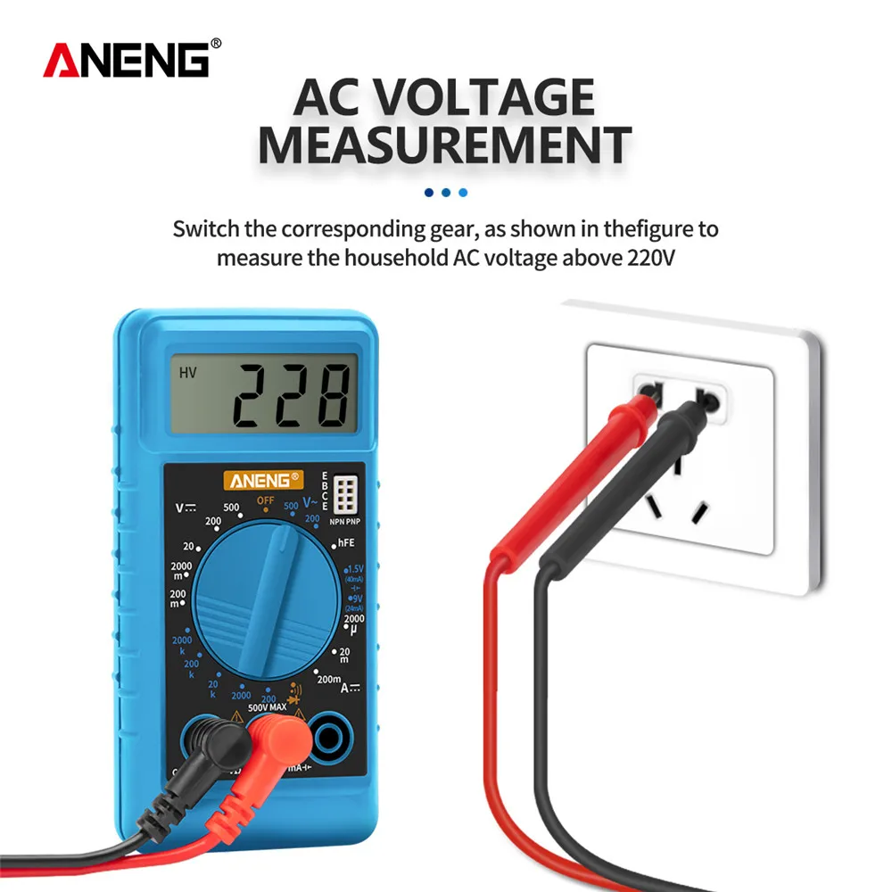 ANENG мультиметр цифровой мини тестер multimeter esr метр мультиметры транзистор