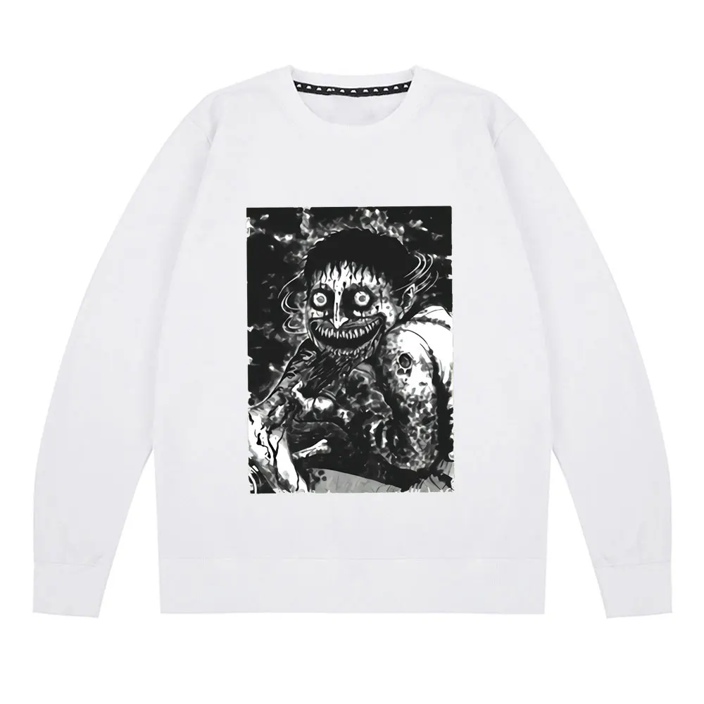 

Junji Ito Uzumaki Men Casual Sweatshirt Pullover Pattern Plus Size Clothes Print Secret of The Haunted House Fashion Sweatshirts