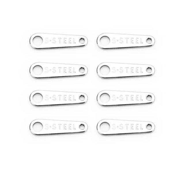 

100pcs/lot 3X10mm Connector Stainless steel tail tag with lettering water drop Pendant For DIY bracelet Jewelry Making fdg4s