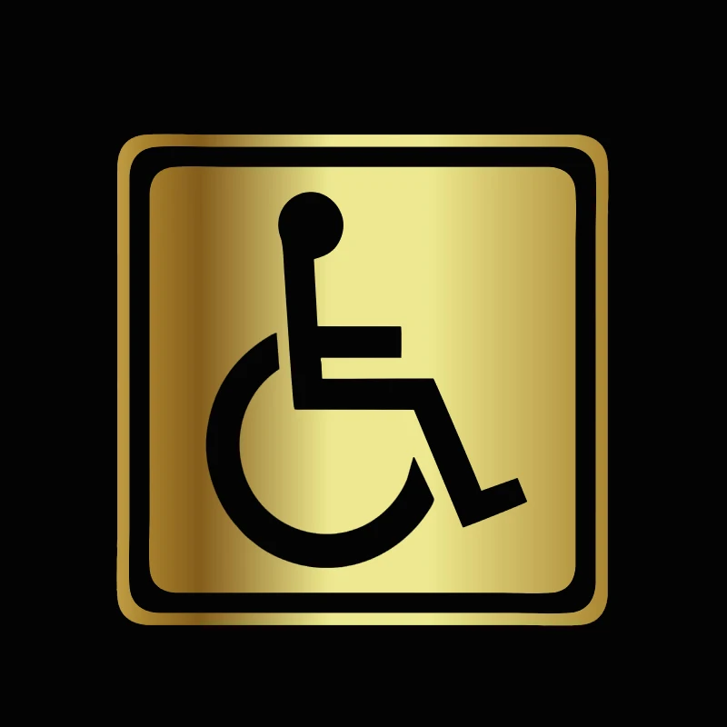 Стикер для автомобиля модный знак инвалидов парковки ПВХ наклейки 13 см *