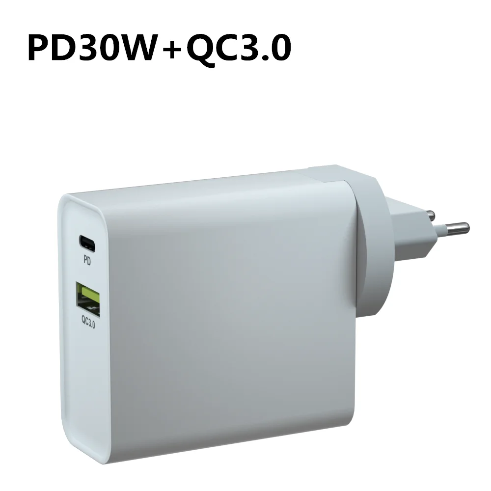 PD30W QC3.0 48 Вт PD зарядное устройство Turbo USB C мульти быстрое зарядное устройство 3,0 type C QC 3,0 быстрое настенное зарядное устройство для iPhone 11 Imac Air Switch Pixel - Тип штекера: PD30W QC3.0