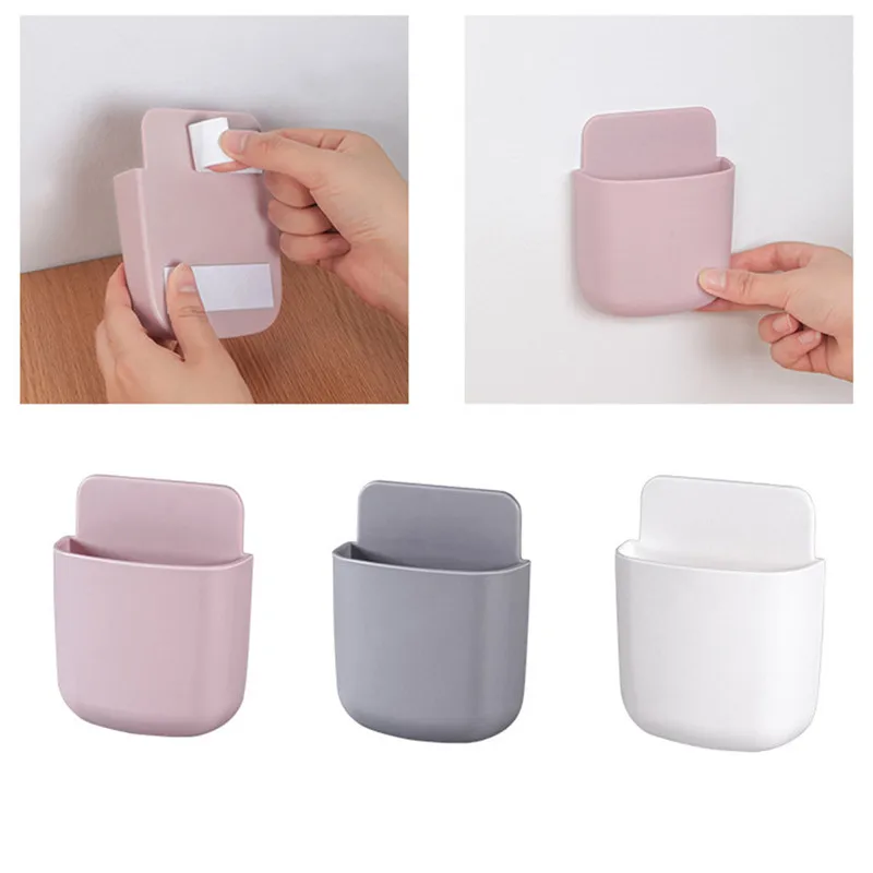 Пластиковая настенная полка с бесплатным отверстием для спальни органайзер