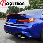 1,3 м углеродное волокно светодиодный задний спойлер для автомобиля Airfoil багажник губа крыло гоночное заднее крыло спойлер на крышу Универсальный Автомобильный модифицированный аксессуар