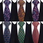 Новый Модный Цветочный шелковый галстук с Пейсли для мужчин 8 см тонкий шейный галстук голубые галстуки зеленый золотой мужской свадебный галстук деловой ГАЛСТУК A005
