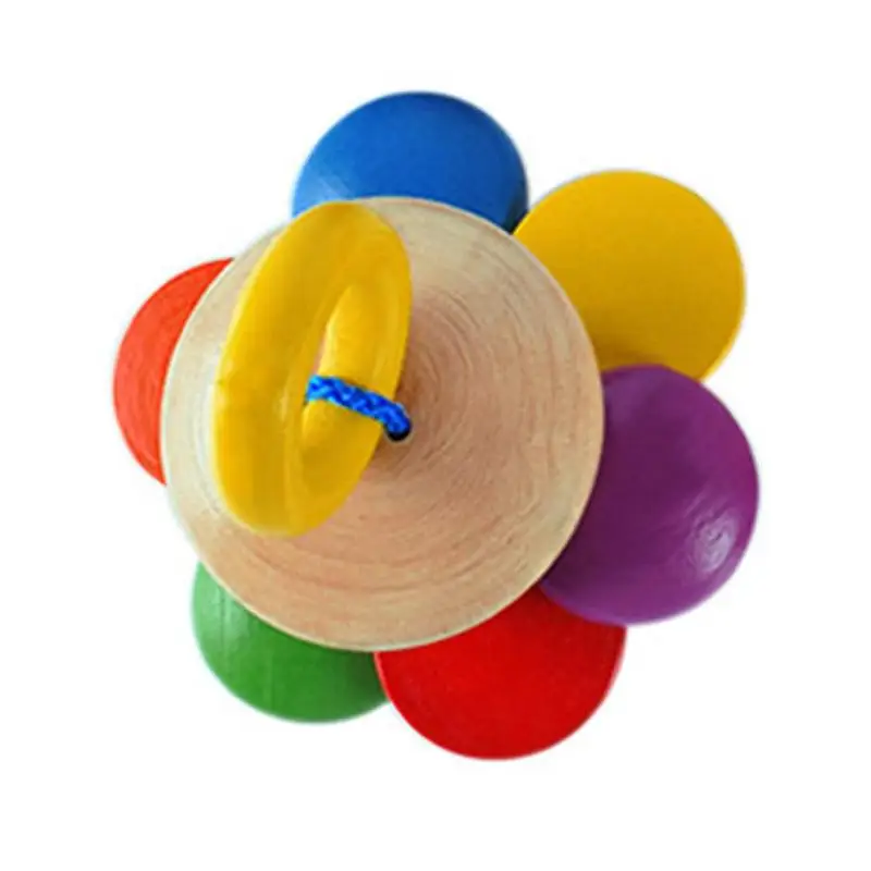 4 шт. деревянное кольцо для рук колокольчик детская кровать погремушки игрушки