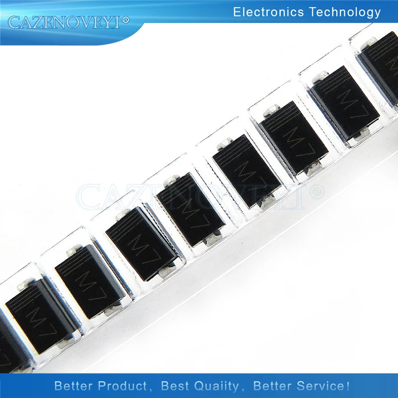 100 шт./лот SMA с выпрямительным диодом 1N4001 M1 1N4004 M4 1N4007 M7 FR107 RS1M FR207 RS2M HER108 US1M SF18 ES1J SF14 ES1D