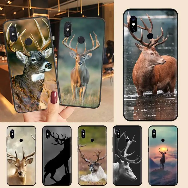 

Stag Bull Moose Reindeer Deer Phone Case For Xiaomi Redmi note 7 8 9 t max3 s 10 pro lite Luxury brand shell funda coque