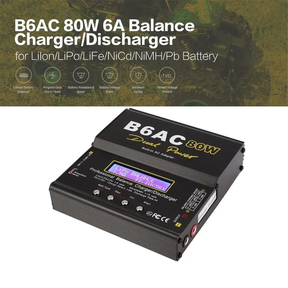 IMAX B6/6AC EU/US 80W 6A Lipo NiMh Li Ion Ni Cd RC Баланс Charger10W 2A разрядник с адаптером 15V/6A AC/DC для
