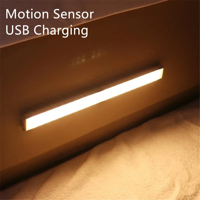 10/20/30/50cm LED Night Light Motion Sensor Wireless USB Rechargeable Night lamp For Kitchen Cabinet Corridor Wardrobe Lamp 20#1