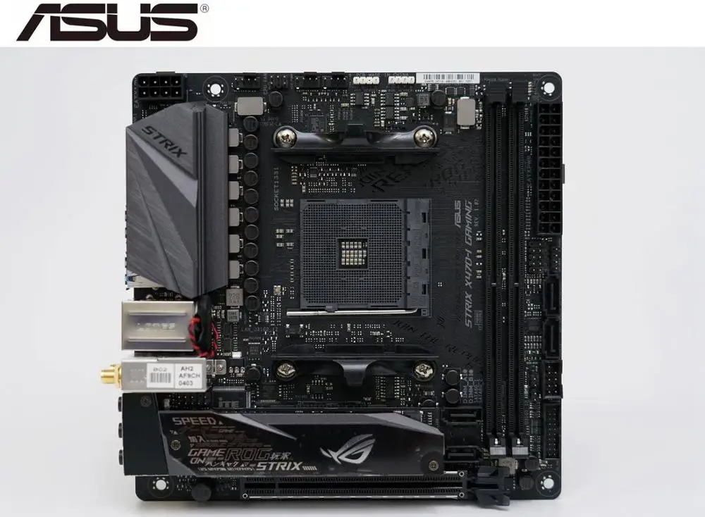 Б/у оригинальная материнская плата для ноутбука ASUS ROG STRIX X470 I игровой разъем AM4 DDR4