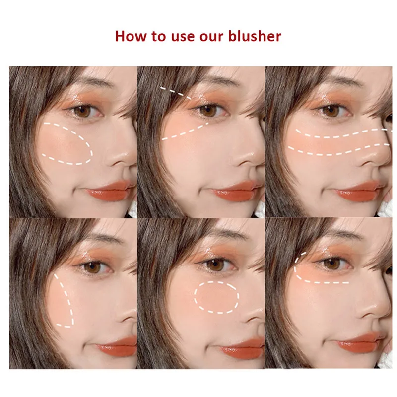 Новая Палетка румян для макияжа 6 цветов минеральная пудра красные румяна