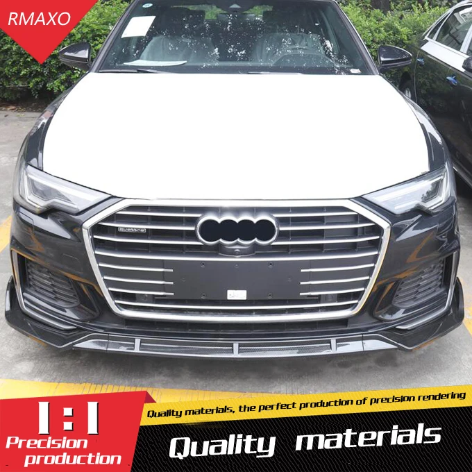 Задний спойлер для Audi A6 2019 2020 задний ABS диффузор переднего бампера|Спойлеры и