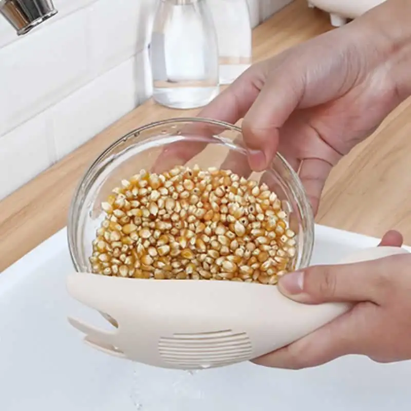 Многофункциональная сито-шайба пластиковая просеиватель ложка для риса Soybeans моющий инструмент сливная ложка-ситечко с отверстием кухонный инструмент