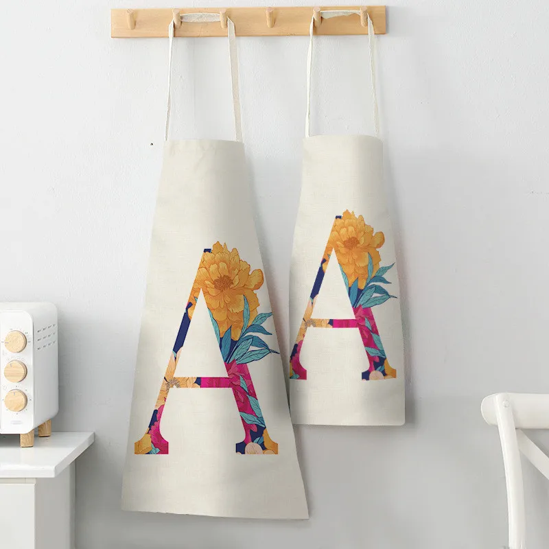 С буквенным принтом для родителей и детский передник розы с букв без рукавов из