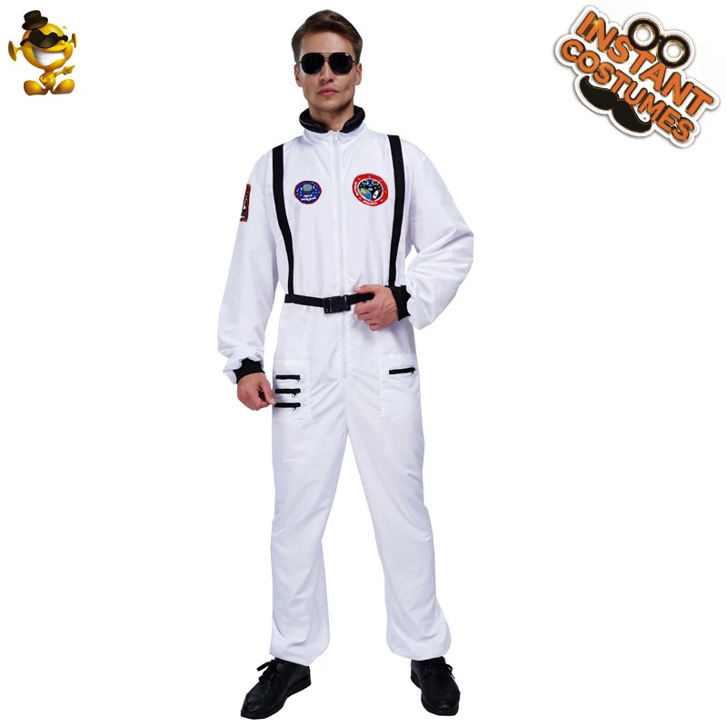 Новое поступление Для Мужчин's астронавт комбинезон костюм белого цвета