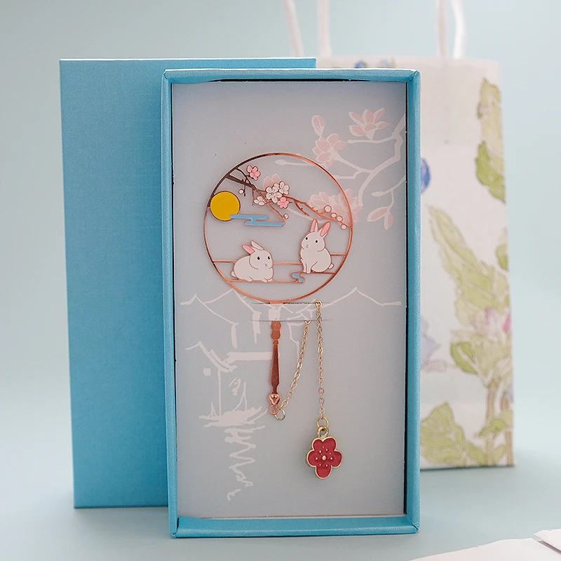 1 шт. креативный китайский стиль кошка рыба узор кисточка металлическая подвеска