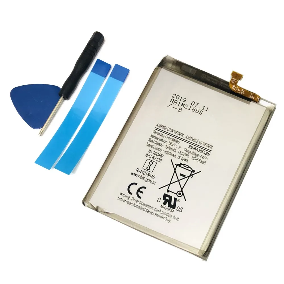 Аккумулятор EB-BA505ABU EB-BA505ABN для samsung Galaxy A50 A505F SM-A505F Аккумулятор для телефона 4000 мАч