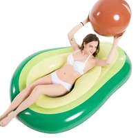 inflatable avocado pool float floatie with ball swimming ring water sport summer beach swimming mattress party toys lounge raft