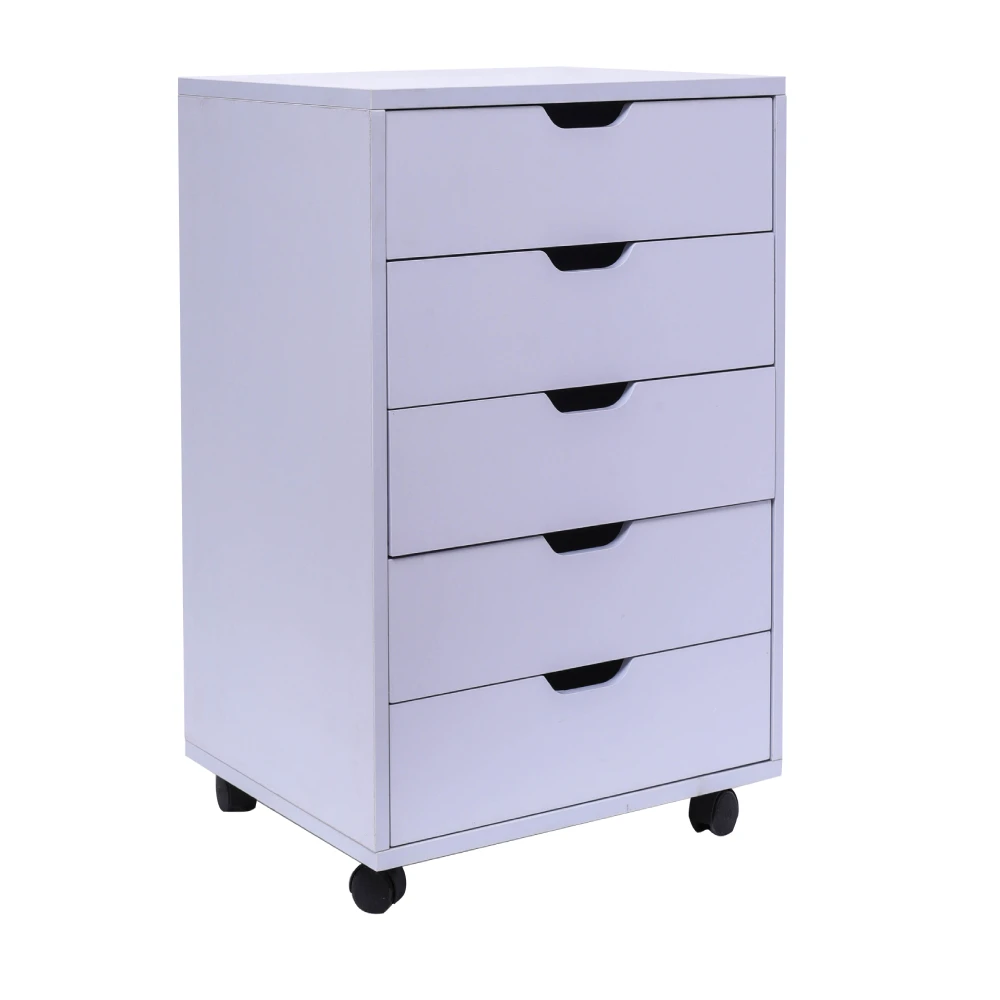 

(Ships From USA) 5-Drawer Wood Filing Cabinet Mobile Storage Cabinet for Closet Office File Cabinet Home File Storage Cabinet