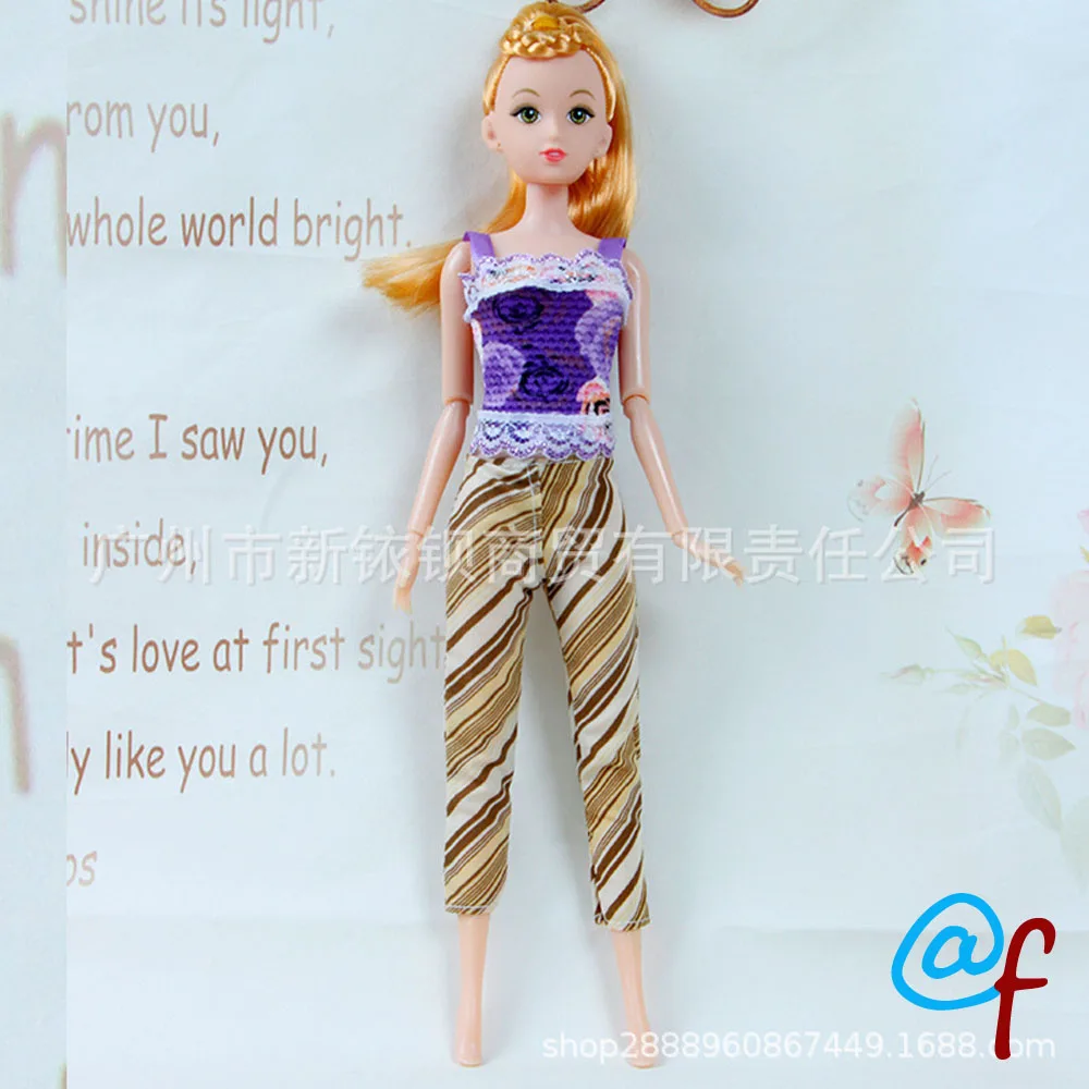 1 комплект кукла с мультяшным рисунком одежда для девочек сделай сам 1/6 г. платье