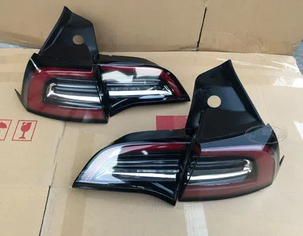 Автомобильный задний фонарь для Tesla model3 модели X модный сигнал поворота тормоз