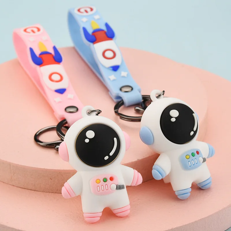 Astronaut Spacemen Acrylic Symphony Keychains with black face Backpack Jewelry for kids Rocket Saturn Alien Keyrings HJ93JF-P3HF images - 6