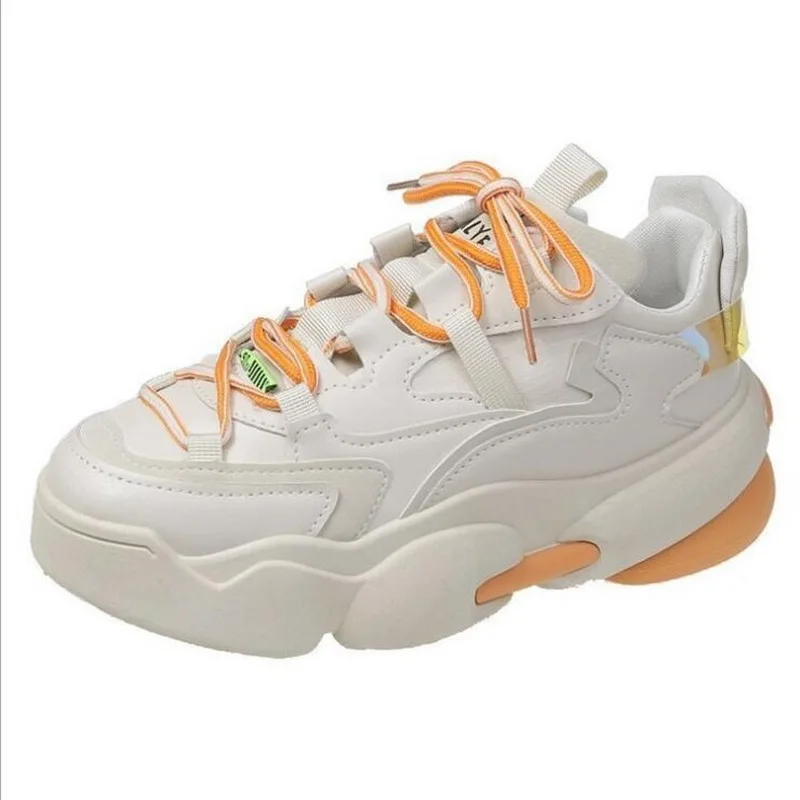 

2021 Spring New Fashion Outdoor Comfortable Light Women's Vulcanized Shoes Platform Lace-up Casual Sneakers Zapatos De Mujer