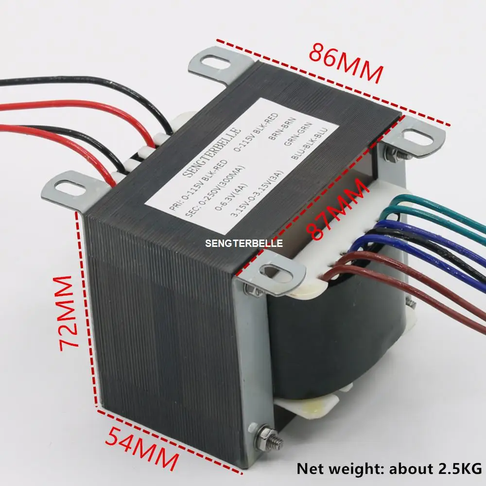 1 шт. 130 Вт аудио трансформатор 0-250 в 0-6 3 В 15-0-3 15 для EL84 /6V6 лампового усилителя |